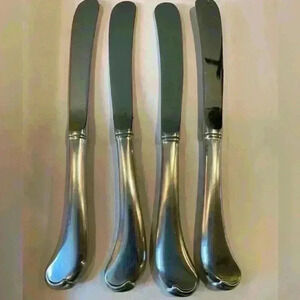 Oneida Silver Sandhurst  Blunt Hollow Pistol Knife Set Of 4 5596967